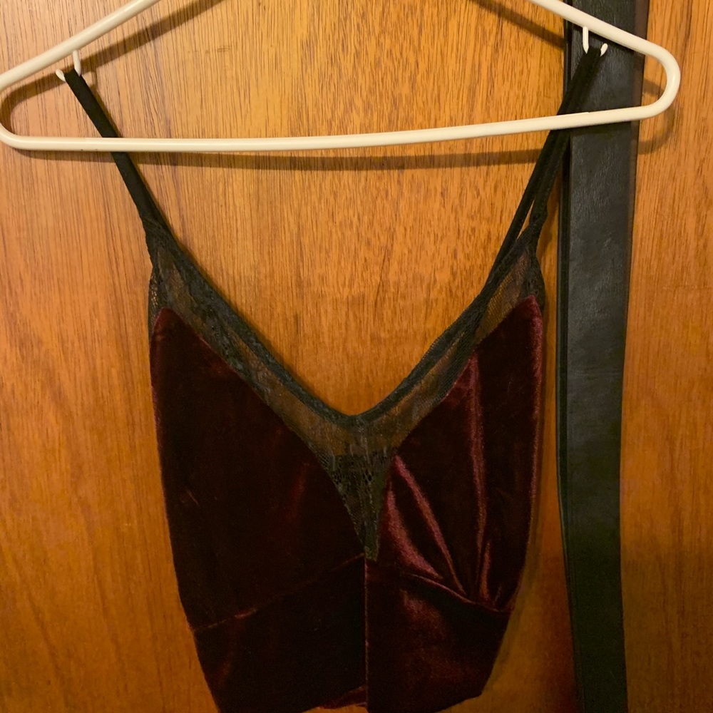 Burgundy crop top